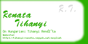 renata tihanyi business card